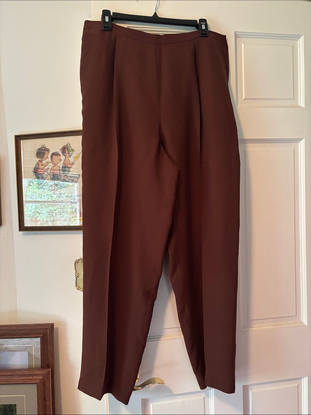 100% Silk Vintage Trousers Wide Leg